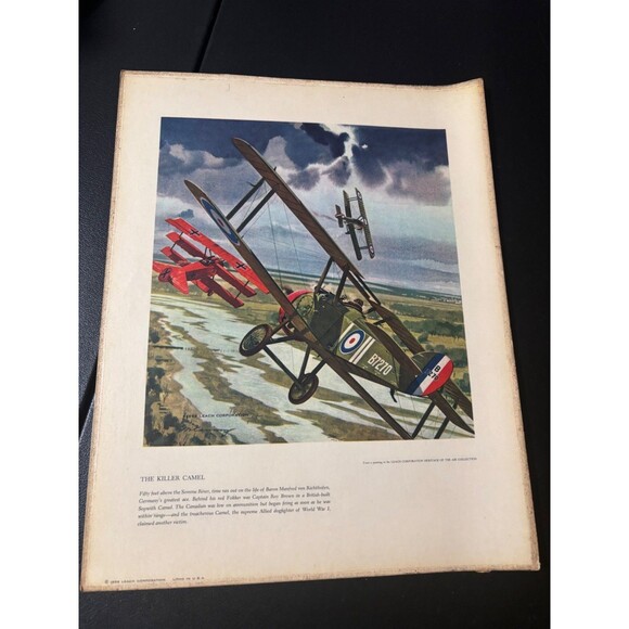 1959 - 1961 Set Of 11 WWI Prints Leach Corp Heritage Of The Air Collection - Picture 14 of 16